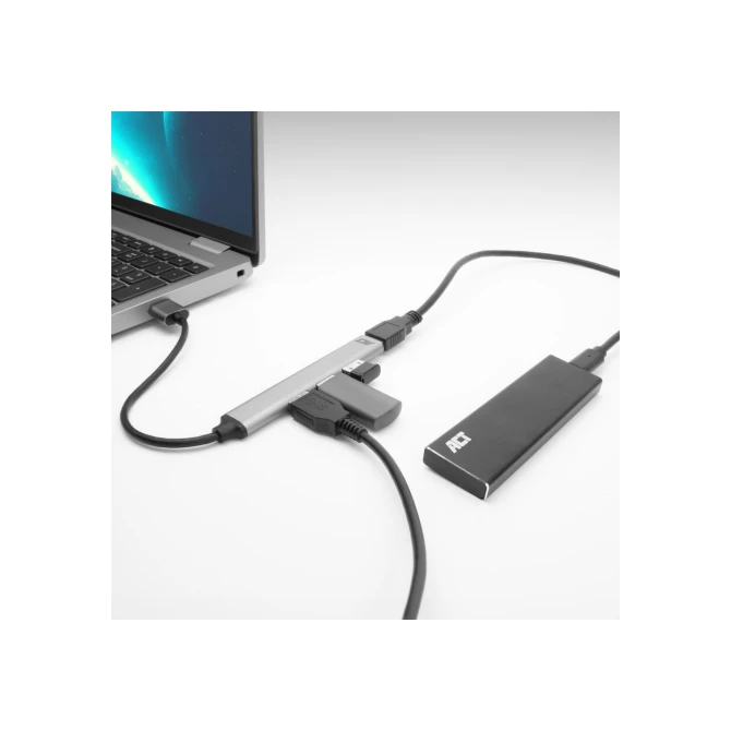 ACT AC6225 interface hub USB 2.0 480 Mbit/s Grijs