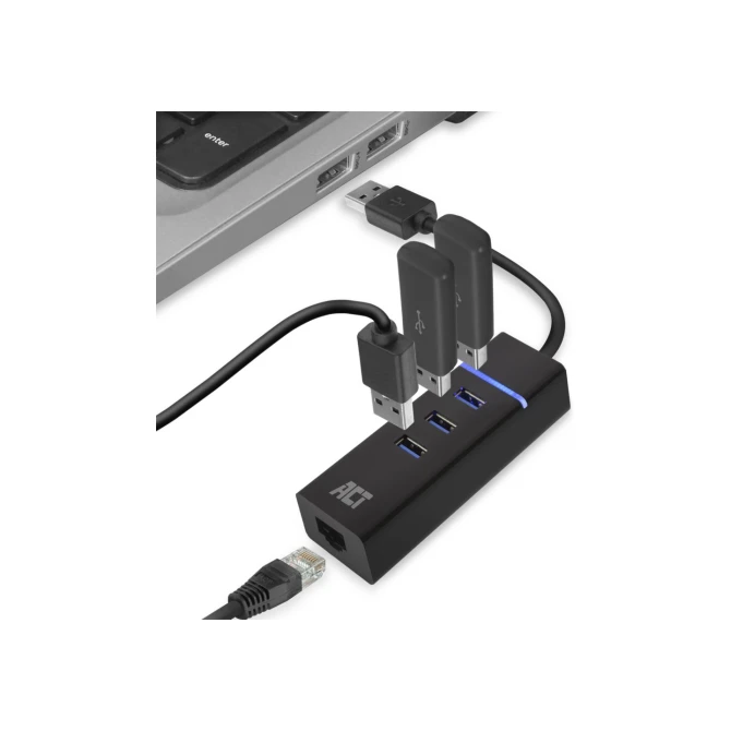 ACT AC6310 | USB 3.2 Gen 1 Interface Hub | Type-A | 5 Gbps | Zwart