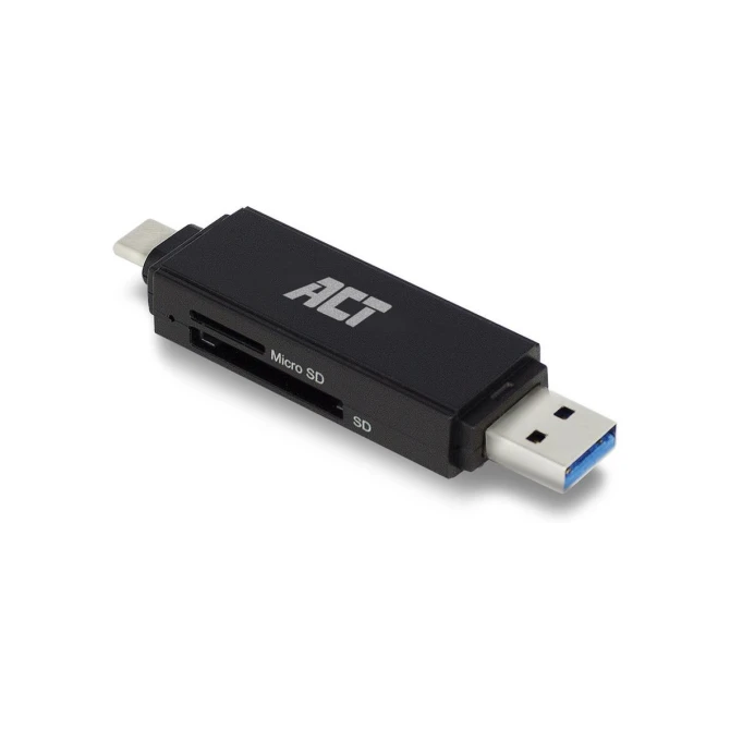 ACT AC6375 geheugenkaartlezer USB 3.2 Gen 1 (3.1 Gen 1) Zwar