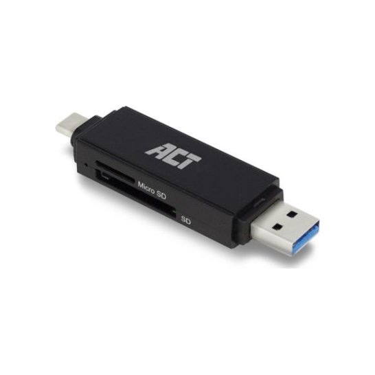 ACT AC6375 geheugenkaartlezer USB 3.2 Gen 1 (3.1 Gen 1) Zwar ACT AC6375 geheugenkaartlezer USB 3.2 Gen 1 (3.1 Gen 1) Zwar