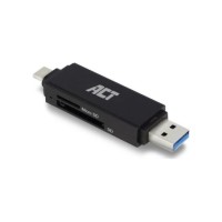 ACT AC6375 geheugenkaartlezer USB 3.2 Gen 1 (3.1 Gen 1) Zwar ACT AC6375 geheugenkaartlezer USB 3.2 Gen 1 (3.1 Gen 1) Zwar