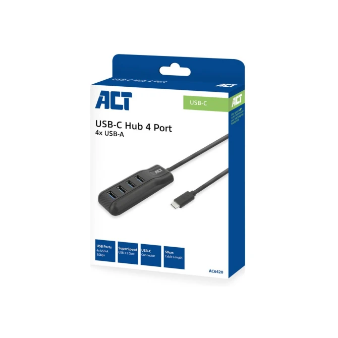 ACT AC6420 interface hub USB 3.2 Gen 1 (3.1 Gen 1) Type-C 50