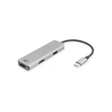 ACT laptop dock & Bedraad USB 3.2 Gen 1 Type-C Zwart, Grijs