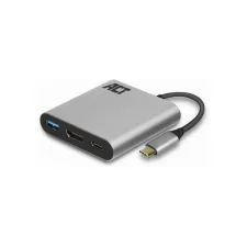 ACT AC7022 USB-C naar HDMI female adapter met PD Pass-Throug