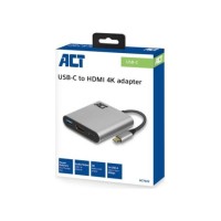 ACT AC7022 USB-C naar HDMI female adapter met PD Pass-Throug