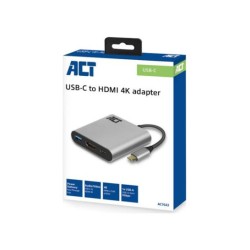 ACT AC7022 USB-C naar HDMI female adapter met PD Pass-Throug ACT AC7022 USB-C naar HDMI female adapter met PD Pass-Throug