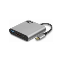 ACT AC7022 USB-C naar HDMI female adapter met PD Pass-Throug ACT AC7022 USB-C naar HDMI female adapter met PD Pass-Throug