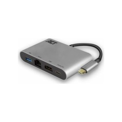 ACT AC7040 USB-C naar HDMI multi port adapter met ethernet