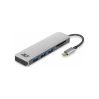 ACT AC7050 3-Poorts USB-C 3.2 Gen1 (USB 3.0) Hub met kaartle ACT AC7050 3-Poorts USB-C 3.2 Gen1 (USB 3.0) Hub met kaartle