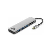 ACT AC7050 3-Poorts USB-C 3.2 Gen1 (USB 3.0) Hub met kaartle
