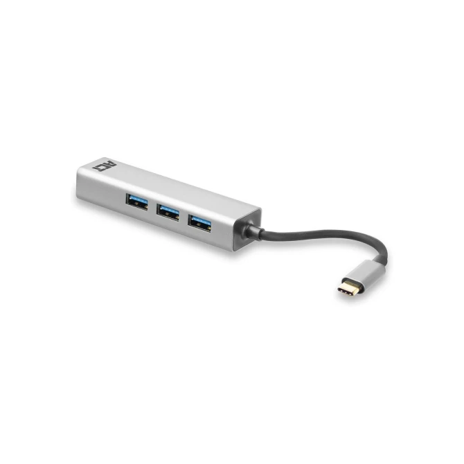 ACT USB-C to USB-A Hub 3 ports with Gigabit Ethernet, metal