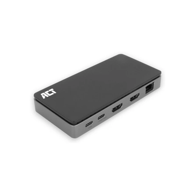 ACT USB-C 4K MST dockingstation voor 2 HDMI-monitoren, Ether