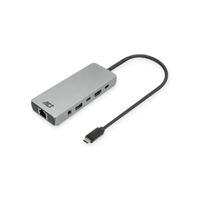 ACT AC7095 | Docking Station | USB-C | Zilver