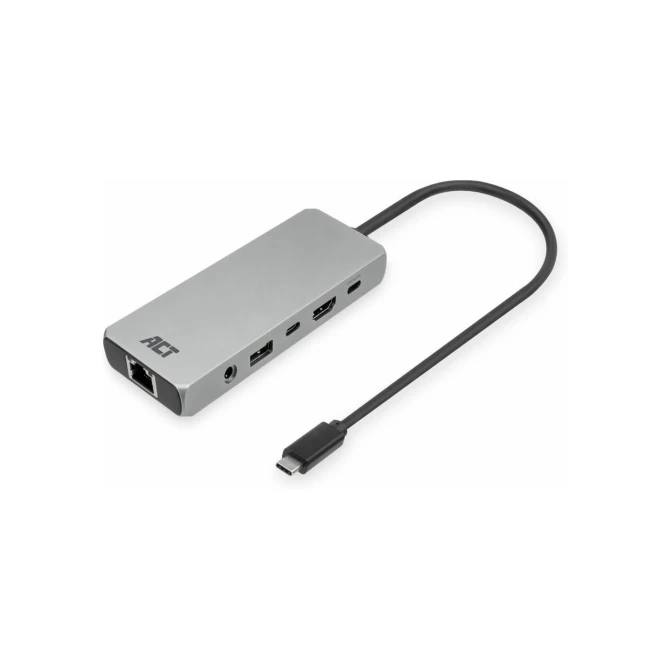 ACT AC7095 | Docking Station | USB-C | Zilver