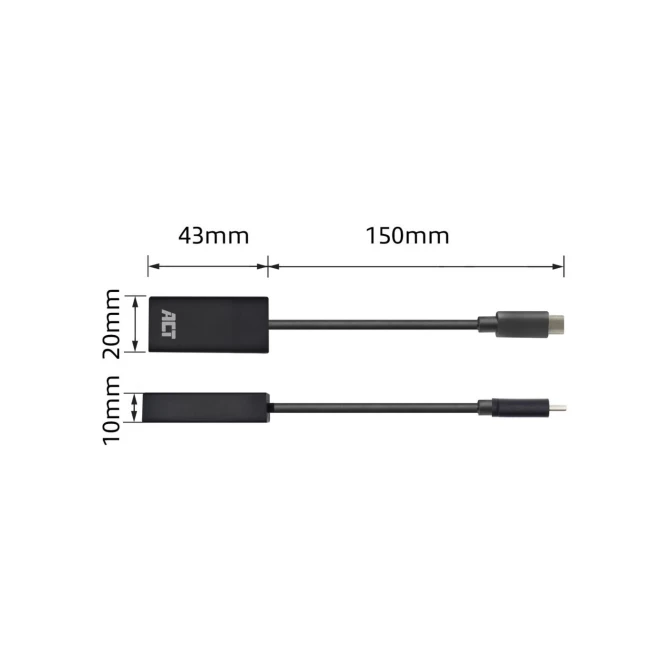 ACT AC7305 video kabel adapter 0,15 m USB Type-C HDMI Type A