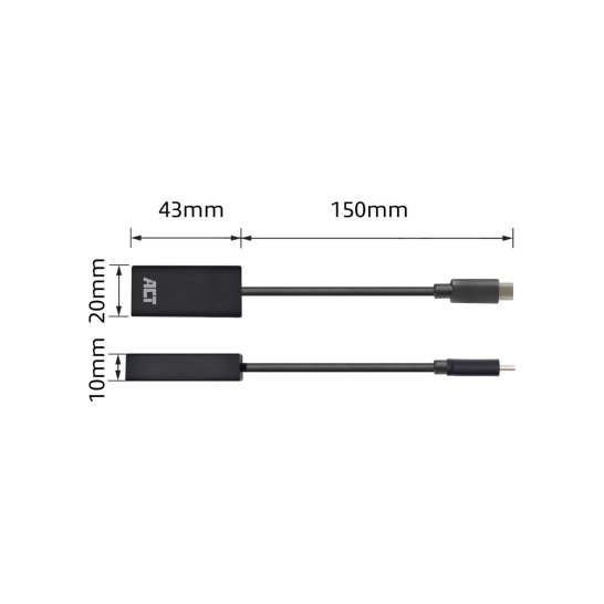ACT AC7305 video kabel adapter 0,15 m USB Type-C HDMI Type A ACT AC7305 video kabel adapter 0,15 m USB Type-C HDMI Type A