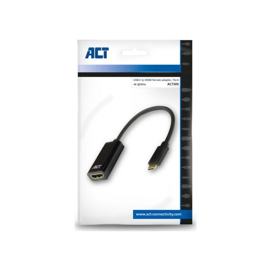 ACT AC7305 video kabel adapter 0,15 m USB Type-C HDMI Type A ACT AC7305 video kabel adapter 0,15 m USB Type-C HDMI Type A