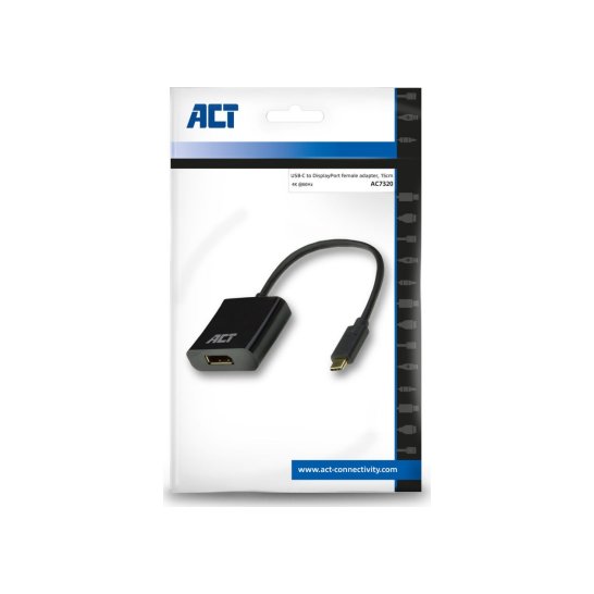 ACT AC7320 video kabel adapter 0,15 m USB Type-C DisplayPort ACT AC7320 video kabel adapter 0,15 m USB Type-C DisplayPort