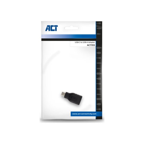 ACT AC7355 tussenstuk voor kabels USB-A USB-C Zwart ACT AC7355 tussenstuk voor kabels USB-A USB-C Zwart