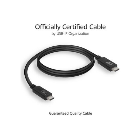 ACT AC7402 USB-kabel 2 m USB 3.2 Gen 1 (3.1 Gen 1) USB C Zwa ACT AC7402 USB-kabel 2 m USB 3.2 Gen 1 (3.1 Gen 1) USB C Zwa