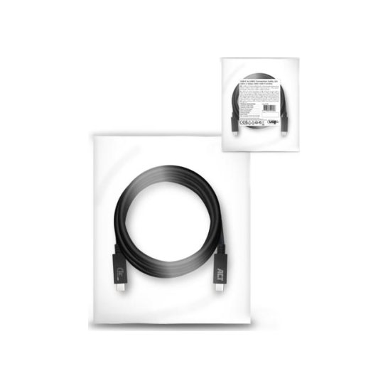 ACT AC7402 USB-kabel 2 m USB 3.2 Gen 1 (3.1 Gen 1) USB C Zwa ACT AC7402 USB-kabel 2 m USB 3.2 Gen 1 (3.1 Gen 1) USB C Zwa