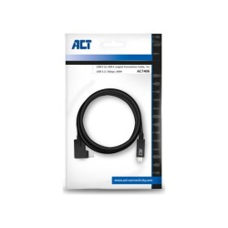 ACT AC7406 USB-kabel 1 m USB 3.2 Gen 1 (3.1 Gen 1) USB C Zwa