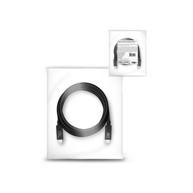 ACT AC7431 USB-kabel 1 m USB4 Gen 2x2 USB C Zwart