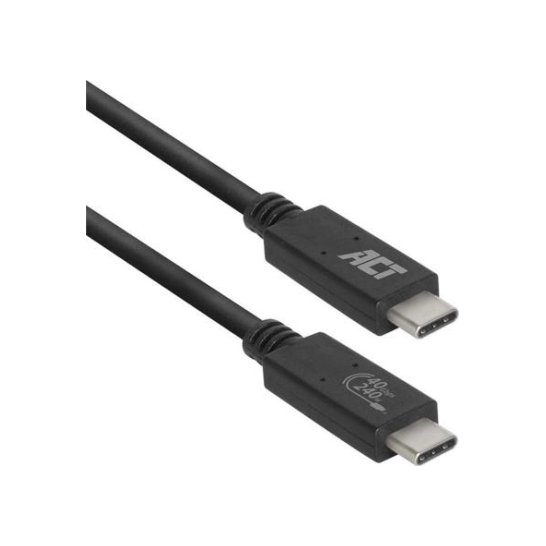 ACT AC7451 USB-kabel 0,8 m USB4 Gen 3x2 USB C Zwart ACT AC7451 USB-kabel 0,8 m USB4 Gen 3x2 USB C Zwart