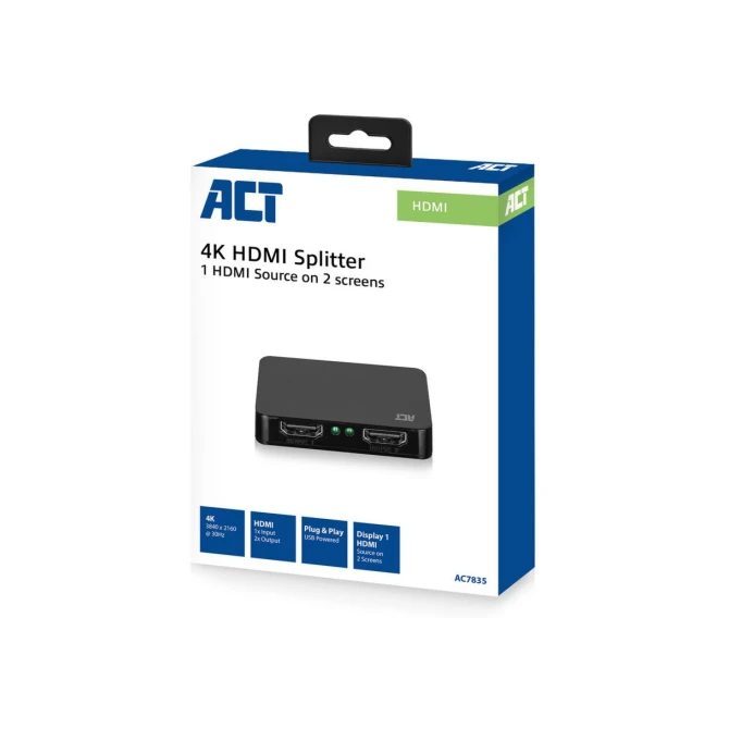 ACT AC7835 video splitter HDMI 2x HDMI