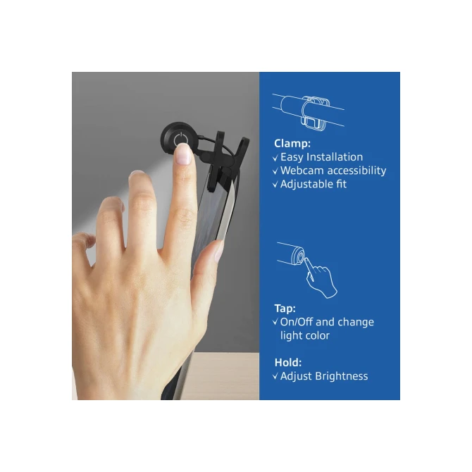 ACT AC8050 | Clip-on Laptop LED-lamp | Dimbaar | Voeding via USB