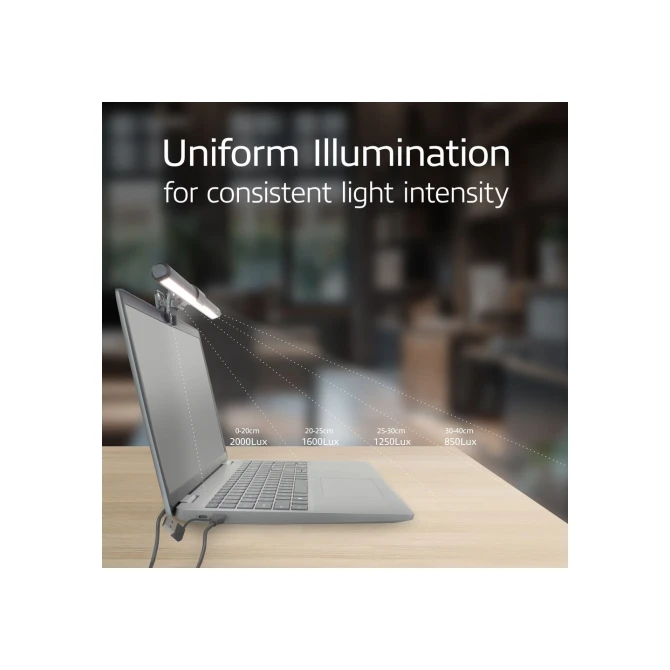 ACT AC8050 | Clip-on Laptop LED-lamp | Dimbaar | Voeding via USB
