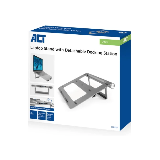 ACT AC8125 notebookstandaard Grijs 39,6 cm (15.6