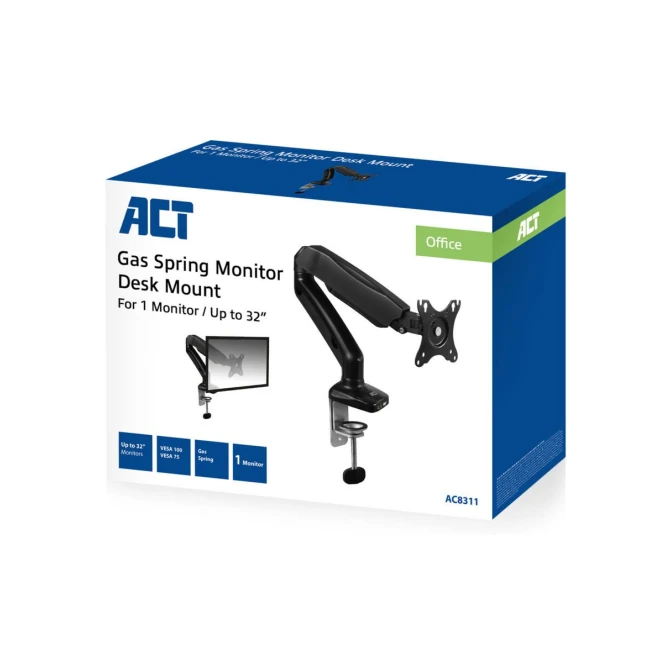 ACT AC8311 | Verstelbare Monitor-bureaubeugel | Tot 32