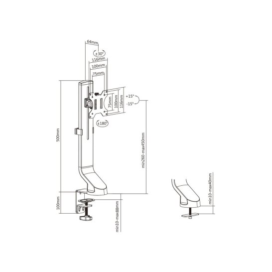 ACT AC8321 flat panel bureau steun 81,3 cm (32