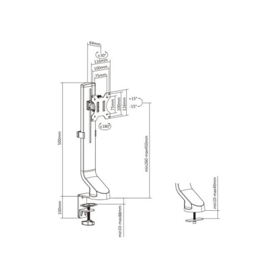 ACT AC8321 flat panel bureau steun 81,3 cm (32 ACT AC8321 flat panel bureau steun 81,3 cm (32
