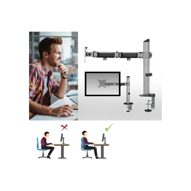 ACT AC8335 | Verstelbare Monitor-bureaubeugel | Tot 32