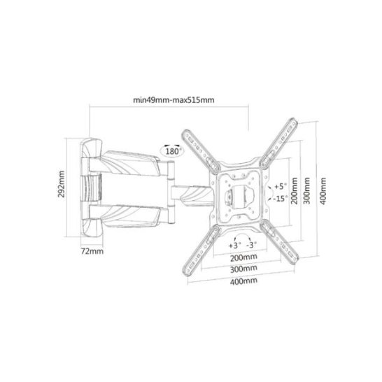 ACT AC8354 tv-bevestiging 139,7 cm (55 ACT AC8354 tv-bevestiging 139,7 cm (55