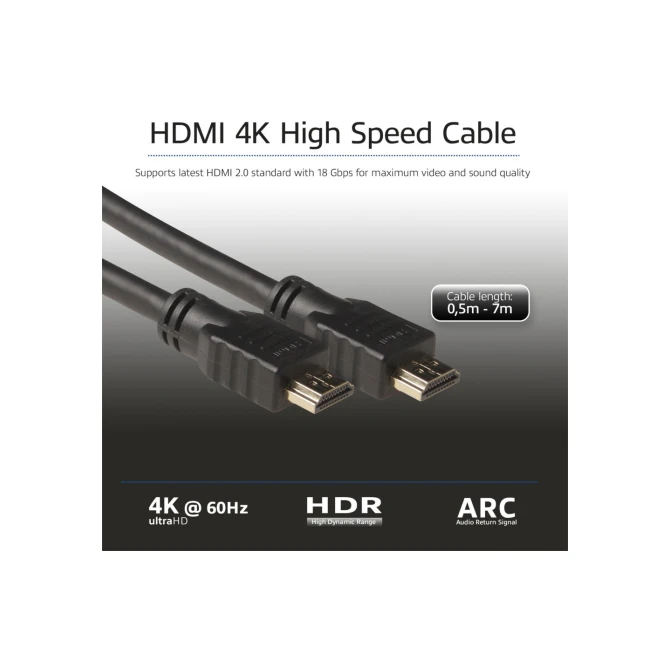 ACT AK3903 HDMI kabel 3 m HDMI Type A (Standaard) Zwart