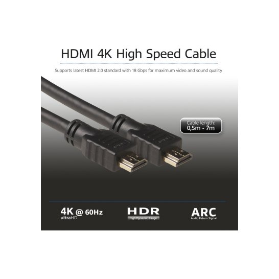 ACT AK3903 HDMI kabel 3 m HDMI Type A (Standaard) Zwart