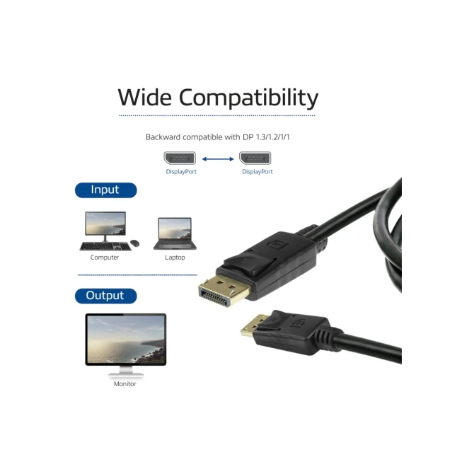 ACT AK4073 | DisplayPort 1.4 Kabel | 2,0m | Zwart