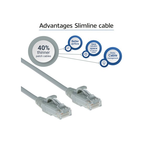 ACT DC9003 netwerkkabel Grijs 3 m Cat6 U/UTP (UTP)