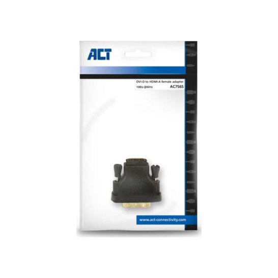 ACT DVI-D naar HDMI verloopadapter Zipbag ACT DVI-D naar HDMI verloopadapter Zipbag