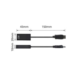 ACT DisplayPort naar HDMI female adapter, 4K, 0.15M