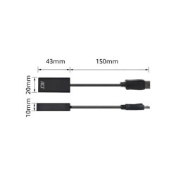 ACT DisplayPort naar HDMI female adapter, 4K, 0.15M