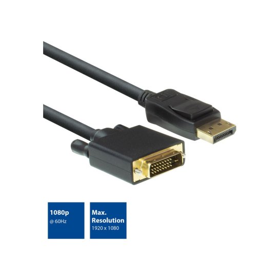 ACT Displayport - DVI M/M 1.8M ACT Displayport - DVI M/M 1.8M