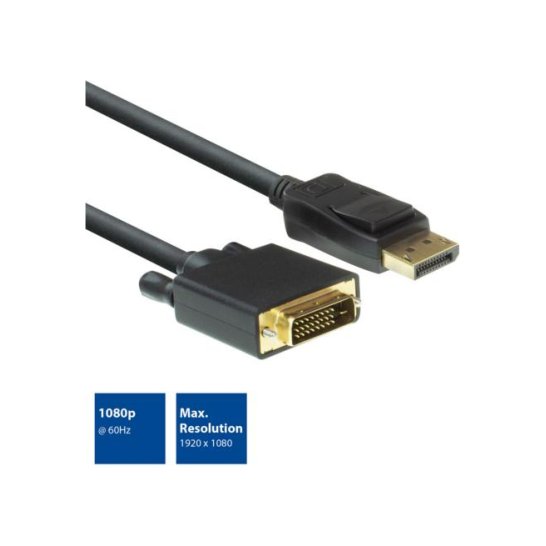 ACT Displayport - DVI M/M 1.8M ACT Displayport - DVI M/M 1.8M