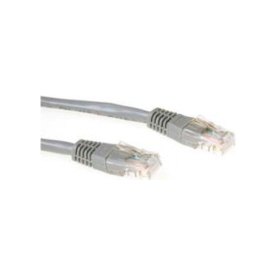 ACT Grijze 0,5 meter UTP CAT5E patchkabel met RJ45 connector ACT Grijze 0,5 meter UTP CAT5E patchkabel met RJ45 connector