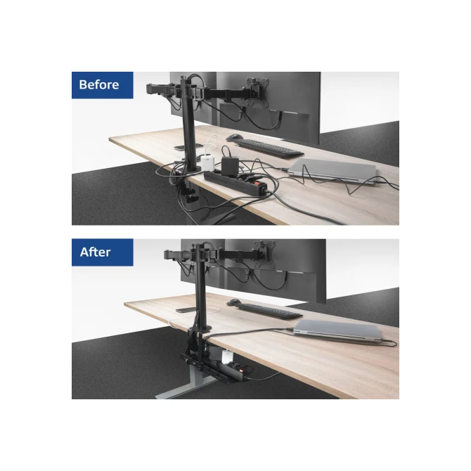 ACT Kabelgoot voor onder een bureau, montage via klemsysteem