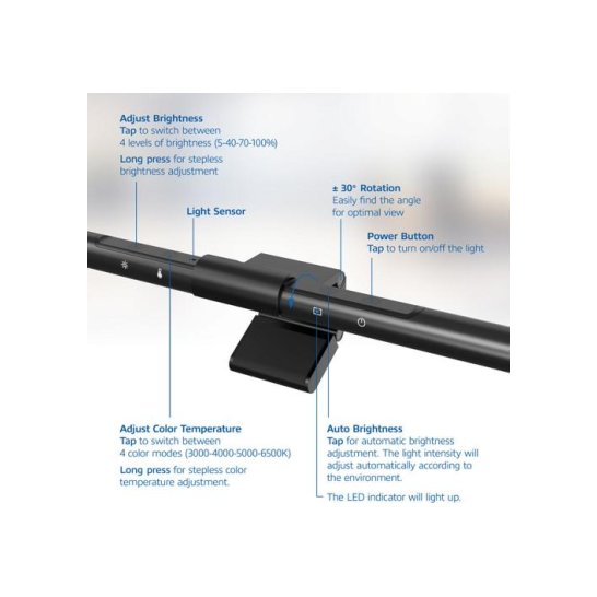 ACT Monitor ledlamp, dimbaar, voeding via USB ACT Monitor ledlamp, dimbaar, voeding via USB