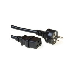 ACT Netsnoer CEE 7/7 male (recht) - C19 zwart 1,5 m